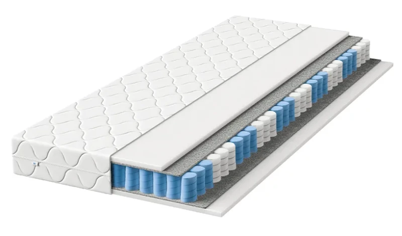 Materac kieszeniowy średnio twardy 16cm SUPER TINO wygodny z pokrowcem