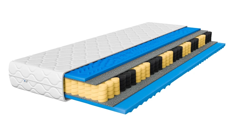 Vinotti materac masujący kieszeniowy sprężynowy 15 cm wygodny z pokrowcem H3